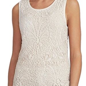 Democracy Ivory Lace Detail Top
